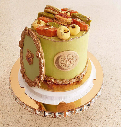 Eid-celebration-Cake-with-Macarons-delivery-Mauritius