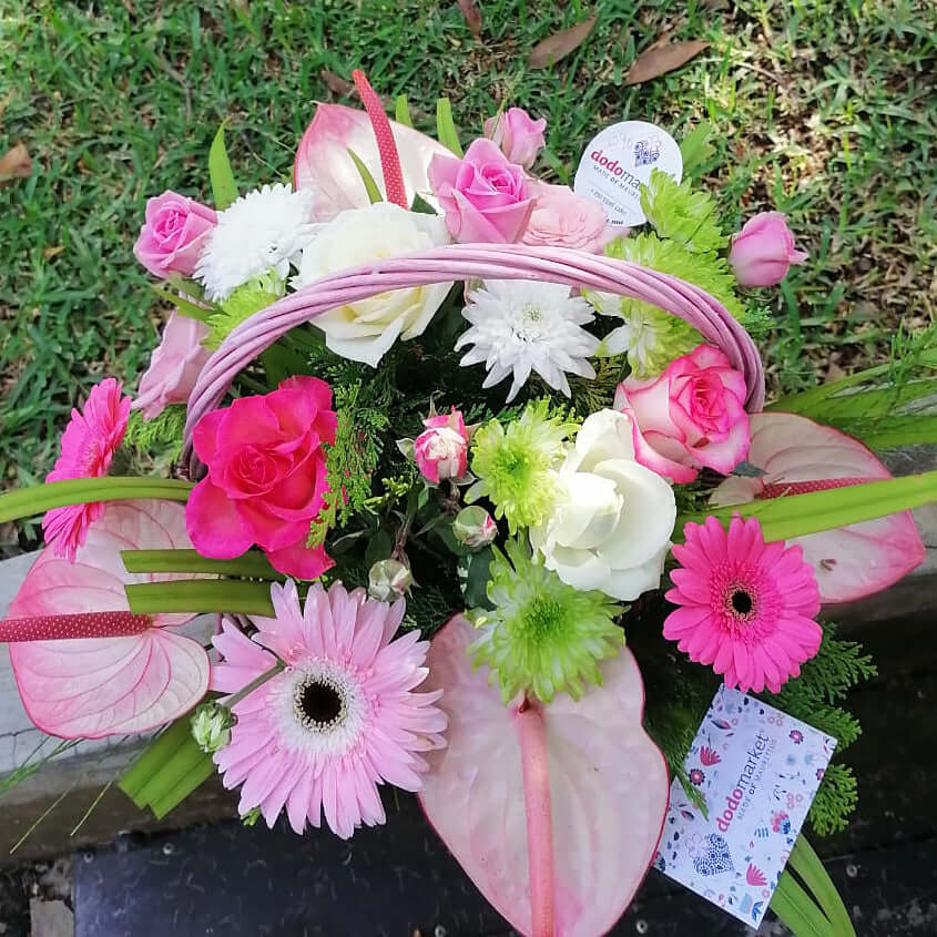 Flower Basket - Panier Rose - Large