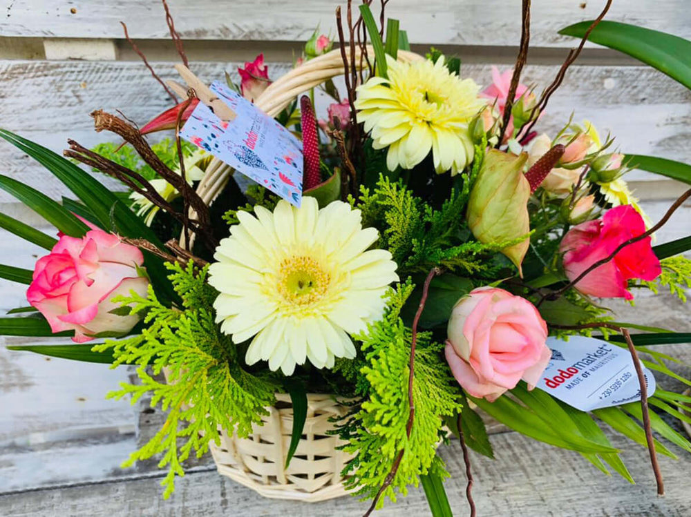 Flower Basket - Panier Rose - Natural color