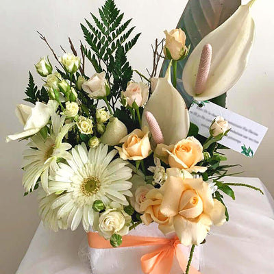 Flowers Bouquet - Easter Joy- Peach Roses