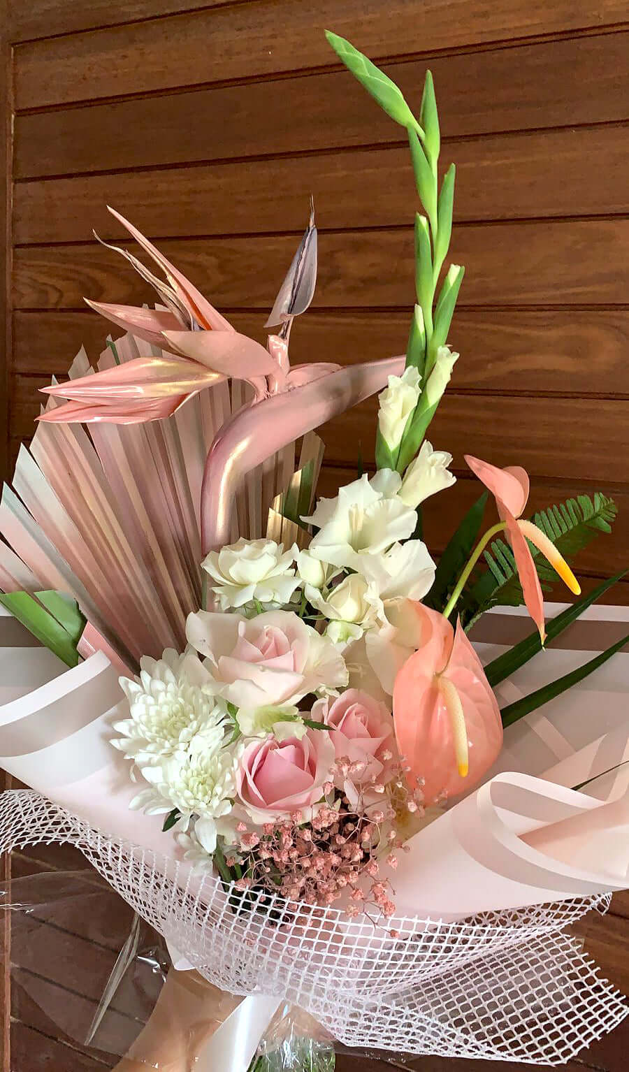 Flowers Bouquet - Sunny Meadow - Pink roses - Medium