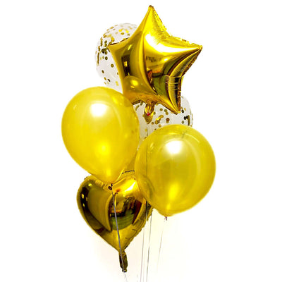 Dodomarket - Golden Dream - Helium Balloons Bouquet - 7 balloons