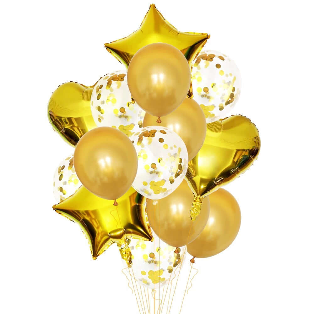 Dodomarket  - Golden Dream - Helium Balloons Bouquet - 14 balloons