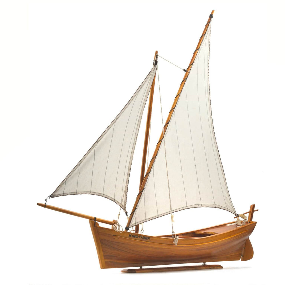 Mauritius-Handmade-Ship-Model-Traditional Pirogue "Kingfisher"-DodoMarket-Souvenirs