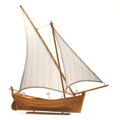 Mauritius-Handmade-Ship-Model-Traditional Pirogue "Kingfisher"-DodoMarket-Souvenirs