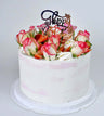 Gâteau d'Anniversaire Vanille - Couronne de Fleurs 