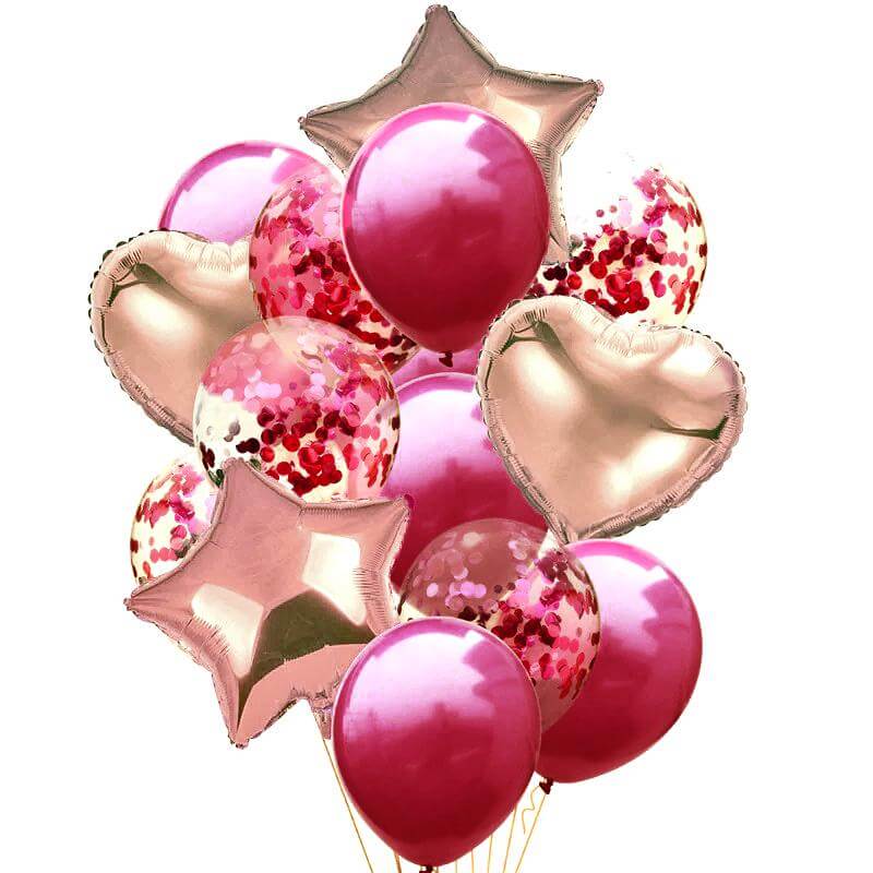 Helium Balloons Bouquet - Magenta Bliss