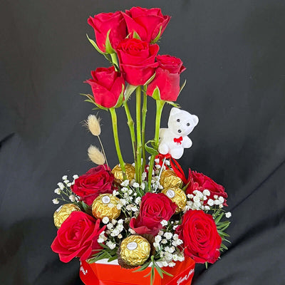 Just-for-You-Roses-Chocolates-bear-Box-DodoMarket-Delivery-Mauritius