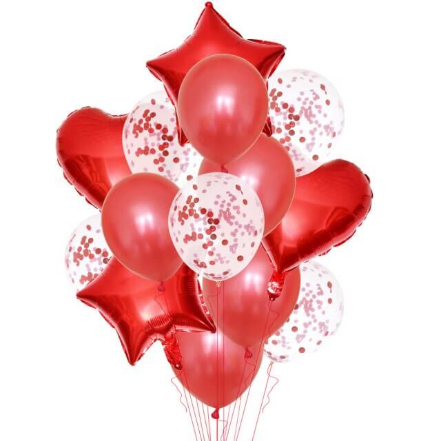 Helium Balloons Bouquet - Love is in the Air Red