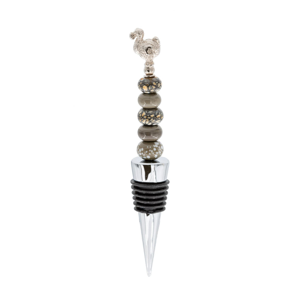 Mauritius-Handmade-Silverware-Bottle stopper with dodo-DodoMarket-Souvenirs