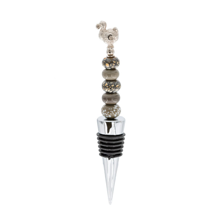 Mauritius-Handmade-Silverware-Bottle stopper with dodo-DodoMarket-Souvenirs