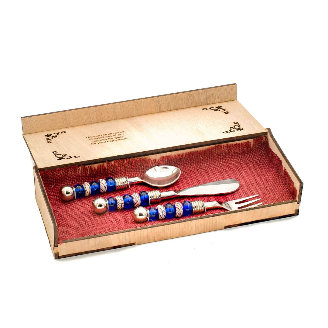 Mauritius-Handmade-Silverware-Gift set for kids, in box-DodoMarket-Souvenirs