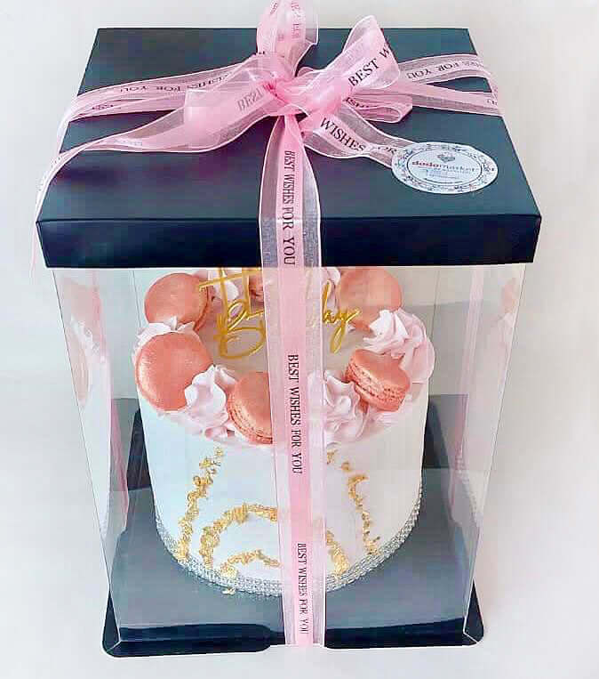 Marble-Birthday-Cake-macarons-in-box-ribbon-DodoMarket-delivery-Mauritius