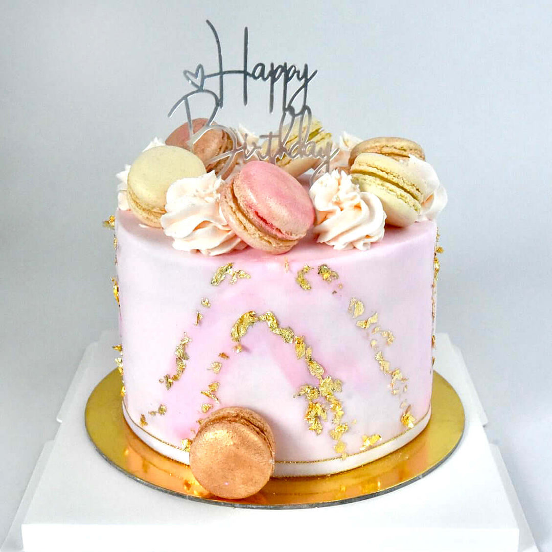 Marble-Birthday-Cake-macarons-DodoMarket-delivery-Mauritius