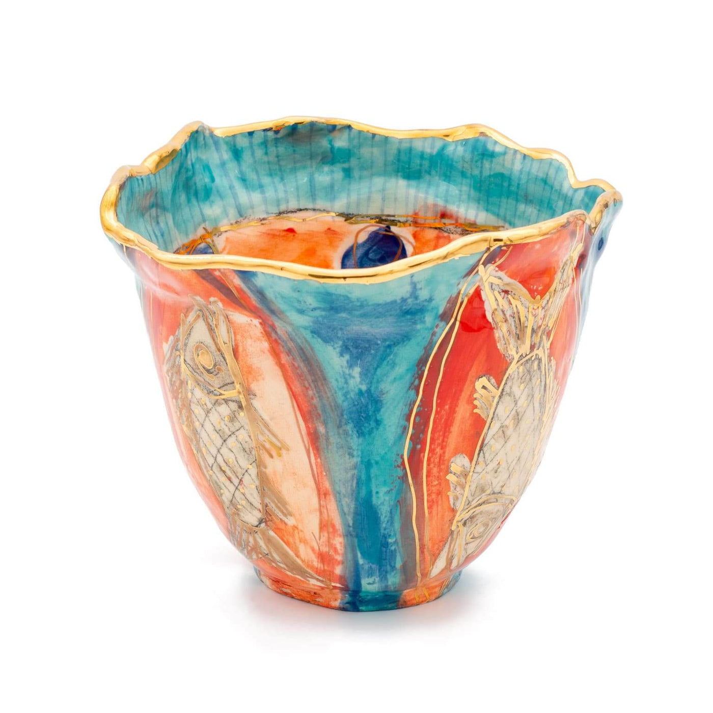 Mauritius-Handmade-Ceramic-Ceramic Vase “Ocean Treasure”-DodoMarket-Souvenirs