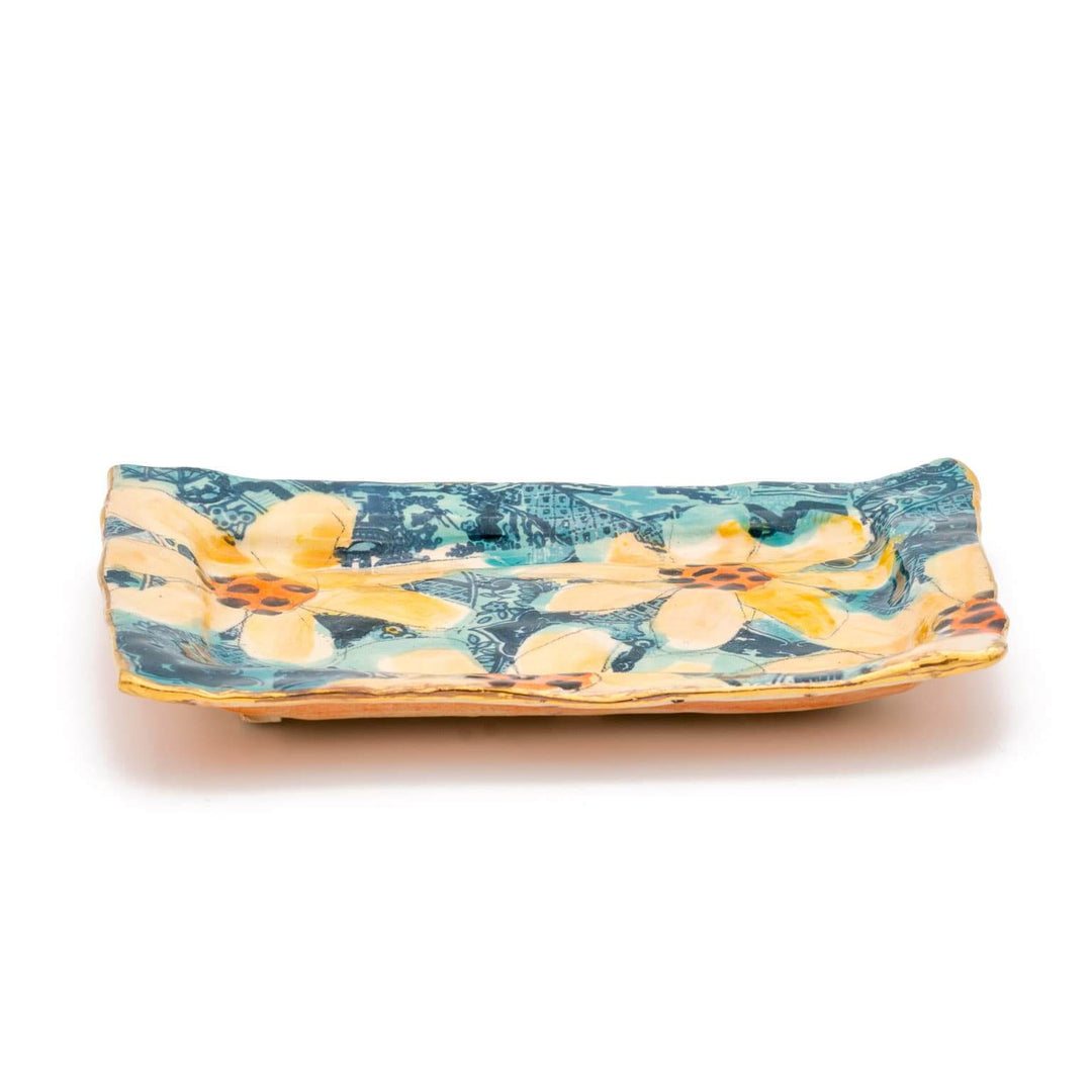 Mauritius-Handmade-Ceramic-Ceramic Tray “Fête des Fleurs”-DodoMarket-Souvenirs