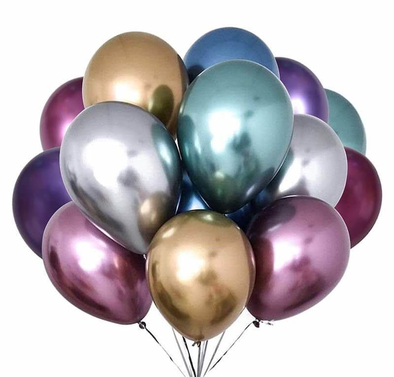 Helium Balloons Bouquet - Chrome Party Mix