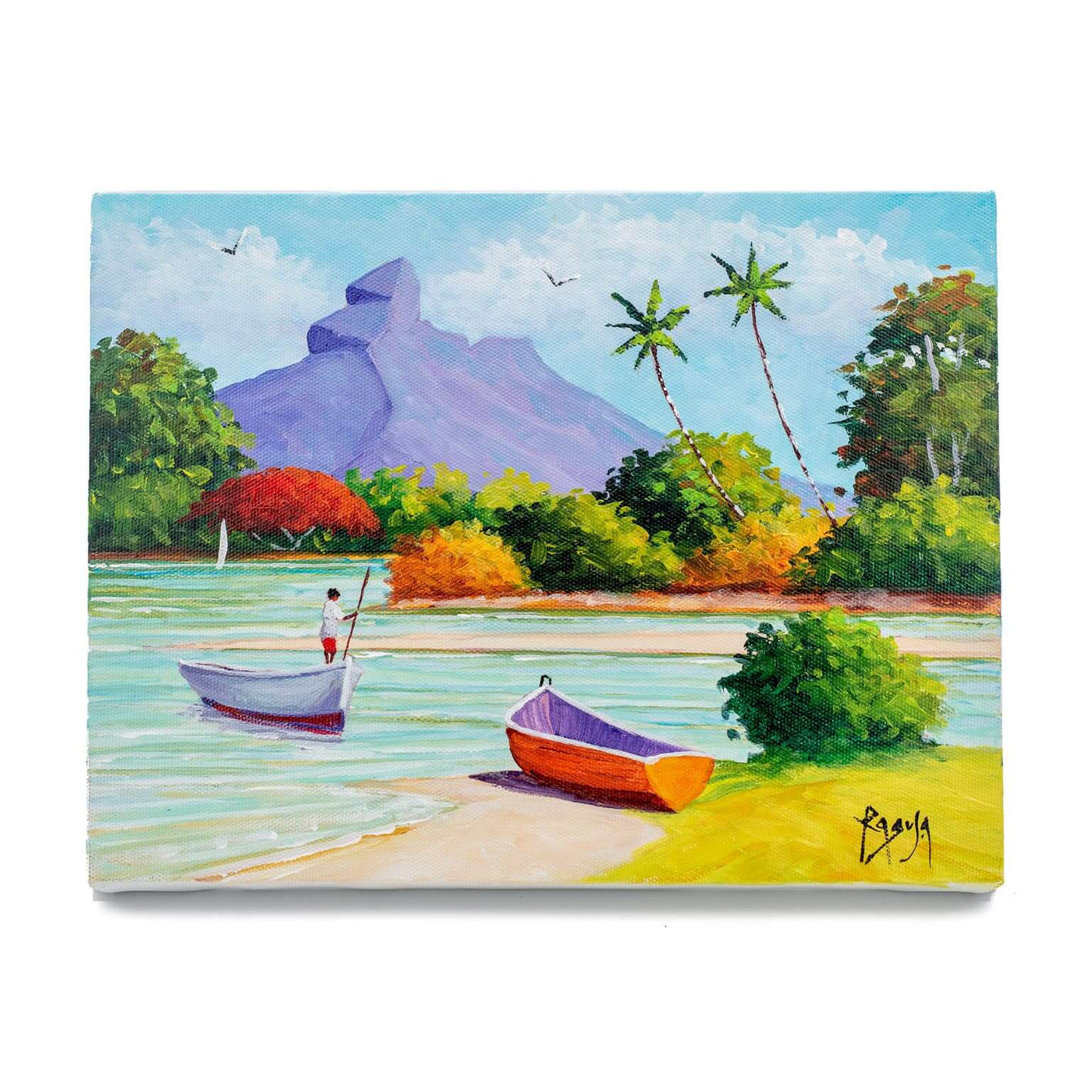 Mauritius-Authentic-HandMade-Painting-Pino Ragusa, "Montagne du Rempart"-DodoMarket