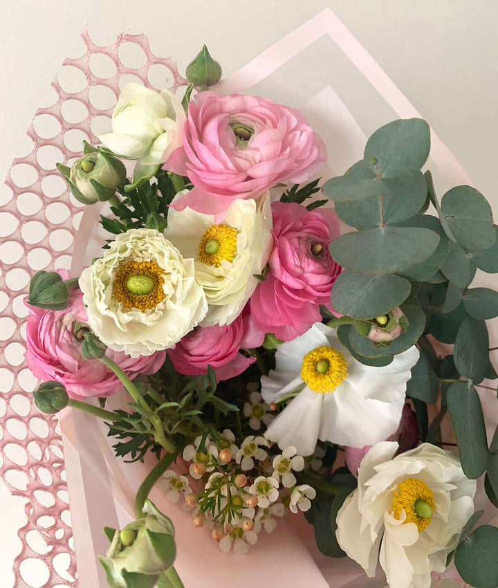 Bouquet de Fleurs de Renoncule - Lever du Soleil