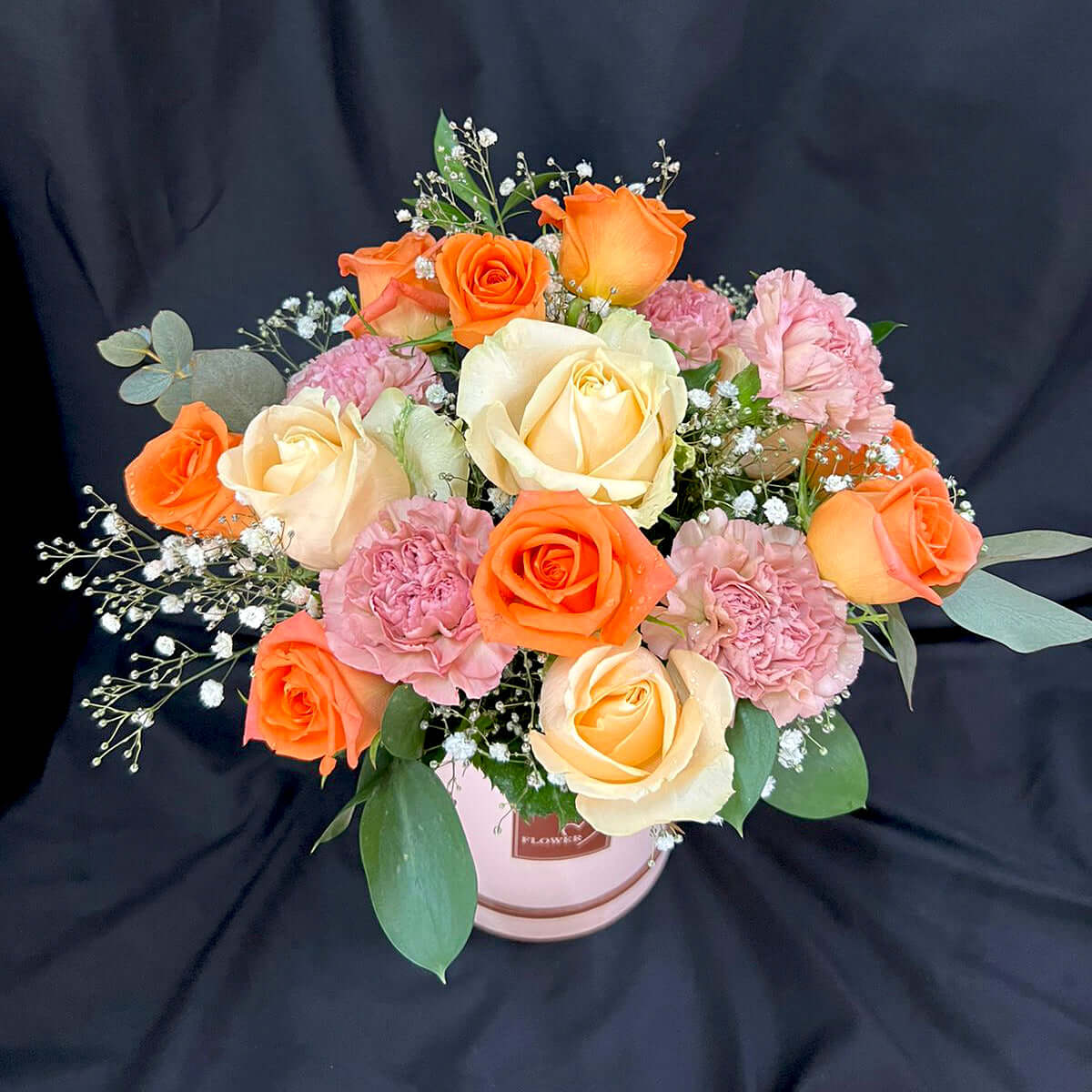 Rustic-Roses-flower-Mix-arrangement-box-Dodomarket-delivery-Mauritius  1200 × 1200px