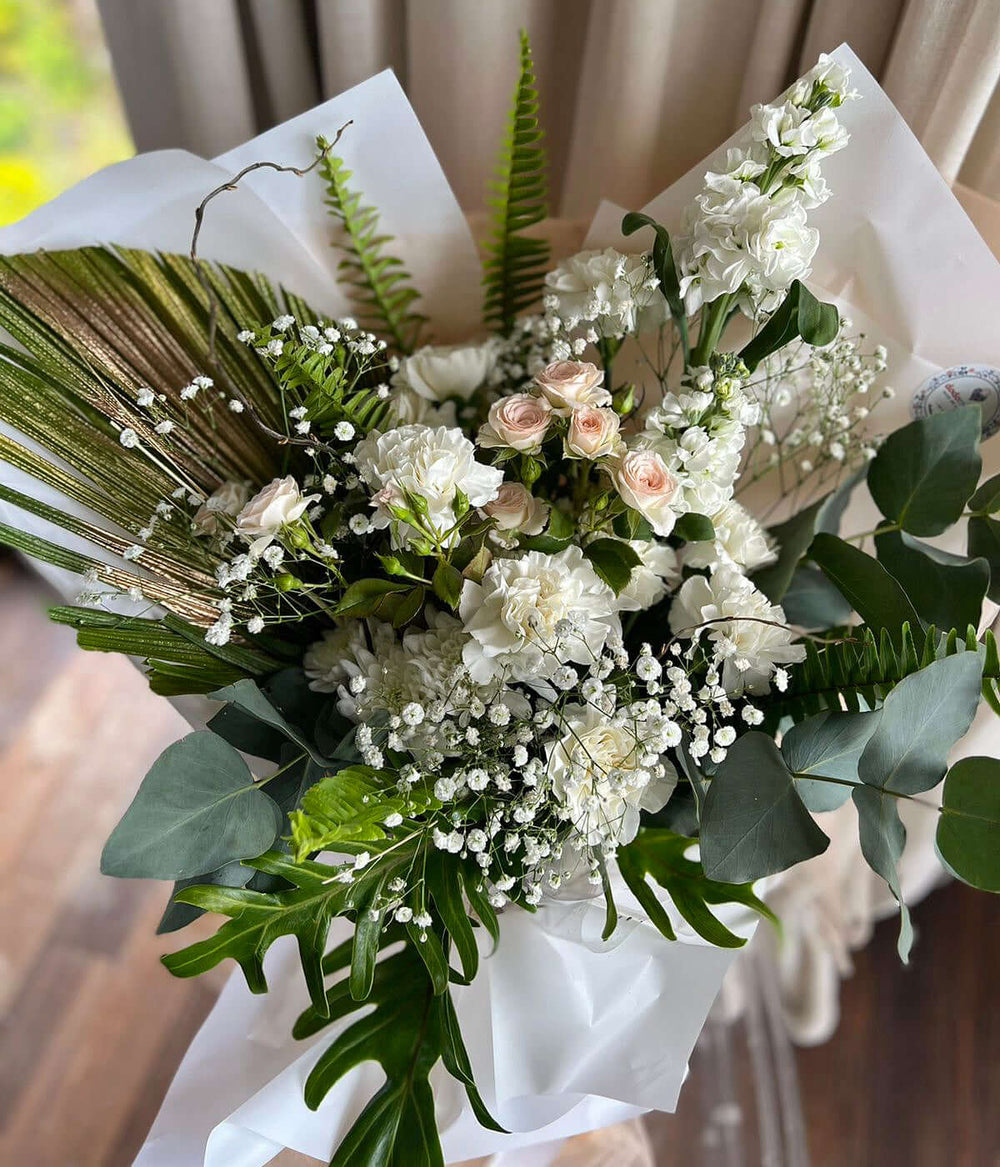 Sympathy-Funeral-Flower-Bouquet-Moonlight-XL-wrap-DodoMarket-Mauritius