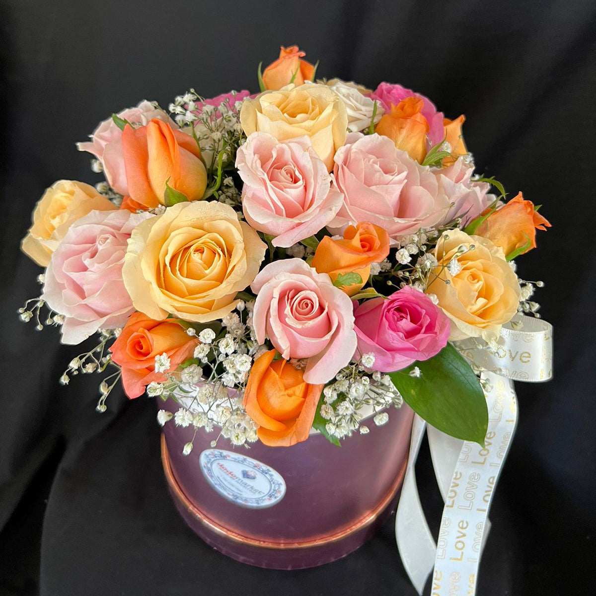 Roses Carnations Mixed Flower Box - Tender Touch | Mauritius