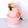 Gâteau de Mariage avec des Roses - Nacre