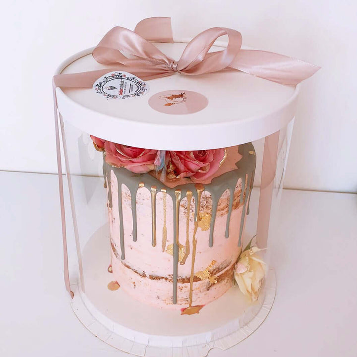 Vanilla Birthday Cake with Macarons - Dodomarket delivery Mauritius