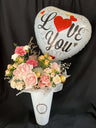 Mixed Flowers & Chocolates Box with Teddy/Balloon
