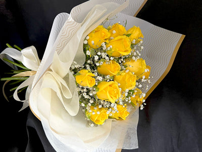 Yellow-15-roses-bouquet-sunshine-DodoMarket-flower-delivery-Mauritius