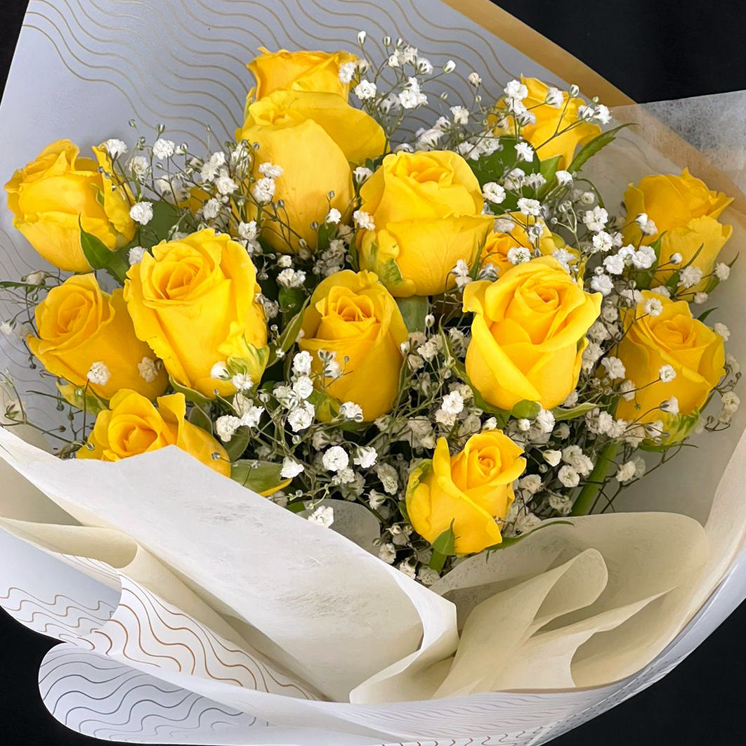 Beautiful Bouquet Of Yellow Roses