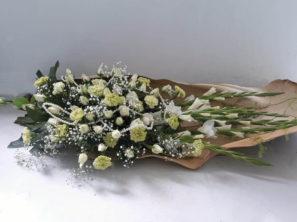 White Spray Arrangement - Elegance